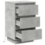 Gabinete de Noche con LED Gris Concreto 39x34.5x65 cm Madera de calidad | Foro24.es | Tu tienda online para hogar, jardín y más Foro24.es