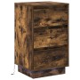 Mesita de Noche con LED Roble Ahumado 39x34.5x65 cm Madera Elaborada | Foro24.es | Tu tienda online para hogar, jardín y más Foro24.es