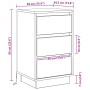 Mesita de Noche con LED Roble Ahumado 39x34.5x65 cm Madera Elaborada | Foro24.es | Tu tienda online para hogar, jardín y más Foro24.es