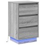 Gabinete de Noche con LED Gris Sonoma 39x34.5x65 cm Madera Elaborada | Foro24.es | Tu tienda online para hogar, jardín y más Foro24.es