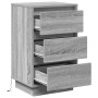 Gabinete de Noche con LED Gris Sonoma 39x34.5x65 cm Madera Elaborada | Foro24.es | Tu tienda online para hogar, jardín y más Foro24.es