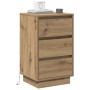 Mesa de Noche con LED Roble Artisan 39x34.5x65 cm Madera Elaborada | Foro24.es | Tu tienda online para hogar, jardín y más Foro24.es