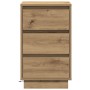 Mesa de Noche con LED Roble Artisan 39x34.5x65 cm Madera Elaborada | Foro24.es | Tu tienda online para hogar, jardín y más Foro24.es
