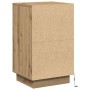 Mesa de Noche con LED Roble Artisan 39x34.5x65 cm Madera Elaborada | Foro24.es | Tu tienda online para hogar, jardín y más Foro24.es