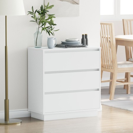 Mesita de noche luz LED madera ingeniería blanca 71x34,5x75 cm de , Mesitas de noche - Ref: Foro24-869634, Precio: 104,86 €