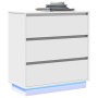 Mesita de noche luz LED madera ingeniería blanca 71x34,5x75 cm | Foro24.es | Tu tienda online para hogar, jardín y más Foro24.es