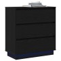 Mesita de noche LED madera ingeniería roble negro 71x34,5x75 cm by , Nightstands - Ref: Foro24-869635, Price: 104,27 €, Disco...