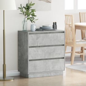 Mesita de noche LED madera color gris hormigón 71x34,5x75 cm by , Nightstands - Ref: Foro24-869637, Price: 98,05 €, Discount: %