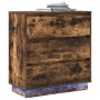 Mesita de noche LED madera color roble ahumado 71x34,5x75 cm | Foro24.es | Tu tienda online para hogar, jardín y más Foro24.es