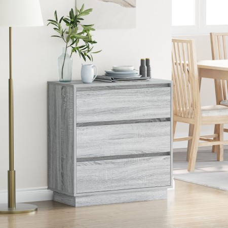 Mesita de noche LED madera color gris Sonoma 71x34,5x75 cm | Foro24.es | Tu tienda online para hogar, jardín y más Foro24.es