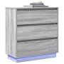 Mesita de noche LED madera color gris Sonoma 71x34,5x75 cm | Foro24.es | Tu tienda online para hogar, jardín y más Foro24.es