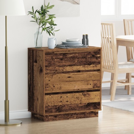 Mesita de noche LED madera ingeniería envejecida 71x34,5x75 cm | Foro24.es | Tu tienda online para hogar, jardín y más Foro24.es