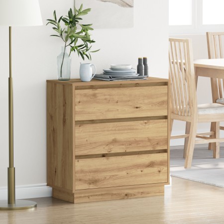 Mesita de noche LED madera color roble artisan 71x34,5x75 cm by , Nightstands - Ref: Foro24-869641, Price: 98,05 €, Discount: %