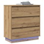 Mesita de noche LED madera color roble artisan 71x34,5x75 cm by , Nightstands - Ref: Foro24-869641, Price: 98,05 €, Discount: %