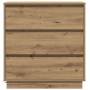 Mesita de noche LED madera color roble artisan 71x34,5x75 cm by , Nightstands - Ref: Foro24-869641, Price: 98,05 €, Discount: %