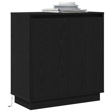 Aparador luz LED madera ingeniería roble negro 71x34,5x75 cm | Foro24.es | Tu tienda online para hogar, jardín y más Foro24.es