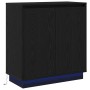 Aparador luz LED madera ingeniería roble negro 71x34,5x75 cm | Foro24.es | Tu tienda online para hogar, jardín y más Foro24.es