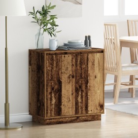 Aparador luz LED madera ingeniería envejecida 71x34,5x75 cm de , Mesitas de noche - Ref: Foro24-869648, Precio: 86,01 €