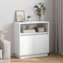 Aparador con LED Blanco 71x34,5x75 cm Madera Engineered | Foro24.es | Tu tienda online para hogar, jardín y más Foro24.es