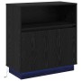 Sideboard con LED Negro Roble 71x34,5x75 cm Madera Elaborada | Foro24.es | Tu tienda online para hogar, jardín y más Foro24.es