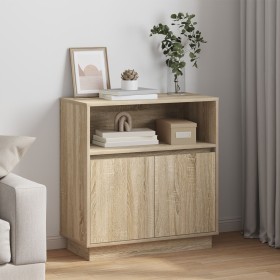 Sideboard con LED de roble Sonoma 71x34,5x75 cm