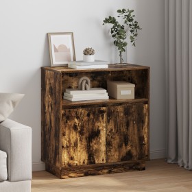 Sideboard con LED Roble Ahumado 71x34,5x75 cm