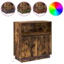 Sideboard con LED Roble Ahumado 71x34,5x75 cm Madera Elaborada | Foro24.es | Tu tienda online para hogar, jardín y más Foro24.es