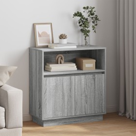 Sideboard con LED Gris Sonoma 71x34,5x75 cm