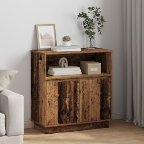 Aparador con LED Madera Vieja 71x34,5x75 cm
