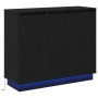 Aparador luz LED madera ingeniería roble negro 90x32x75 cm | Foro24.es | Tu tienda online para hogar, jardín y más Foro24.es