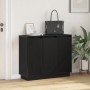 Aparador luz LED madera ingeniería roble negro 90x32x75 cm de , Mesitas de noche - Ref: Foro24-869675, Precio: 117,91 €