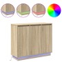 Aparador luz LED madera ingeniería roble Sonoma 90x32x75 cm | Foro24.es | Tu tienda online para hogar, jardín y más Foro24.es