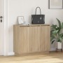 Aparador luz LED madera ingeniería roble Sonoma 90x32x75 cm | Foro24.es | Tu tienda online para hogar, jardín y más Foro24.es