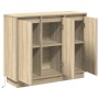 Aparador luz LED madera ingeniería roble Sonoma 90x32x75 cm | Foro24.es | Tu tienda online para hogar, jardín y más Foro24.es