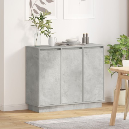 Aparador con LED Gris Concreto 90x32x75 cm Madera Elaborada | Foro24.es | Tu tienda online para hogar, jardín y más Foro24.es