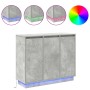 Aparador con LED Gris Concreto 90x32x75 cm Madera Elaborada | Foro24.es | Tu tienda online para hogar, jardín y más Foro24.es