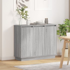 Comprar Sideboard con LED, Gris Sonoma, 90x32x75