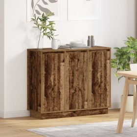 Aparador luz LED madera ingeniería envejecida