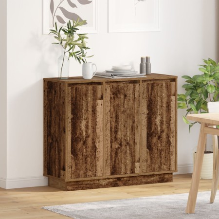 Aparador luz LED madera ingeniería envejecida 90x32x75 cm | Foro24.es | Tu tienda online para hogar, jardín y más Foro24.es