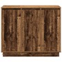 Aparador luz LED madera ingeniería envejecida 90x32x75 cm de , Mesitas de noche - Ref: Foro24-869680, Precio: 111,25 €