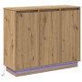 Aparador luz LED madera ingeniería roble artisan 90x32x75 cm | Foro24.es | Tu tienda online para hogar, jardín y más Foro24.es