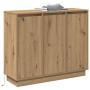 Aparador luz LED madera ingeniería roble artisan 90x32x75 cm | Foro24.es | Tu tienda online para hogar, jardín y más Foro24.es