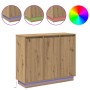 Aparador luz LED madera ingeniería roble artisan 90x32x75 cm | Foro24.es | Tu tienda online para hogar, jardín y más Foro24.es