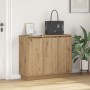 Aparador luz LED madera ingeniería roble artisan 90x32x75 cm | Foro24.es | Tu tienda online para hogar, jardín y más Foro24.es