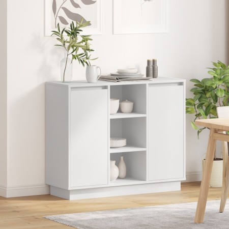 Mueble de TV con LED Blanco 90x32x75 cm Madera de Ingeniero von , Nachttische - Ref: Foro24-869682, Preis: 104,83 €, Rabatt: %
