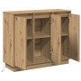 Aparador luz LED madera ingeniería roble artisan 90x32x75 cm | Foro24.es | Tu tienda online para hogar, jardín y más Foro24.es