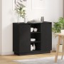Aparador con LED Negro Roble 90x32x75 cm Madera Armada | Foro24.es | Tu tienda online para hogar, jardín y más Foro24.es