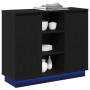 Aparador con LED Negro Roble 90x32x75 cm Madera Armada | Foro24.es | Tu tienda online para hogar, jardín y más Foro24.es
