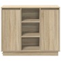 Aparador con LED Sonoma Roble 90x32x75 cm Madera elaborada von , Nachttische - Ref: Foro24-869684, Preis: 101,80 €, Rabatt: %