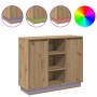 Sideboard con LED Roble Artesanal 90x32x75 cm Madera Elaborada | Foro24.es | Tu tienda online para hogar, jardín y más Foro24.es